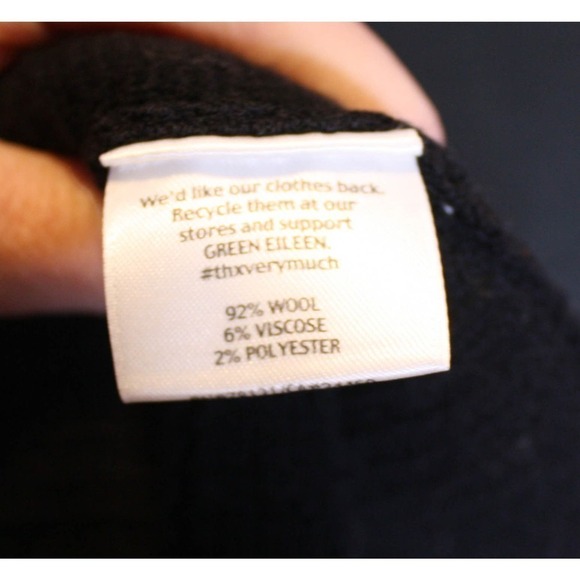 Eileen Fisher Horizontal Rib Knit Mini Skirt Wool Blend Size S - Picture 4 of 4